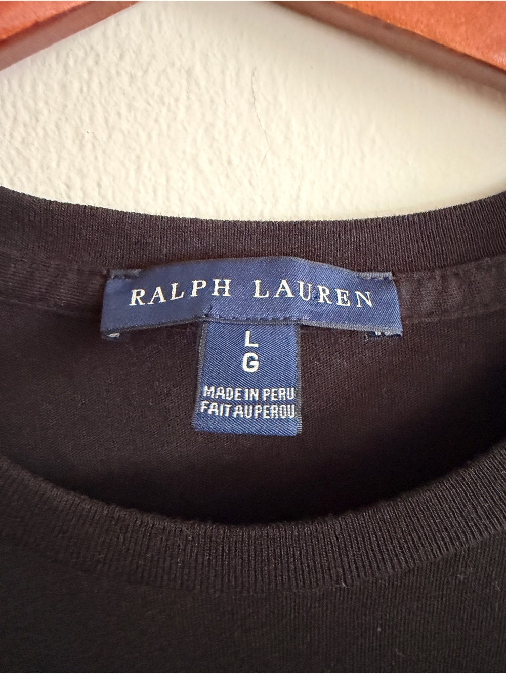 Ralph Lauren Black Pink Pony Crewneck Logo Tee Sz L - Picture 3 of 7